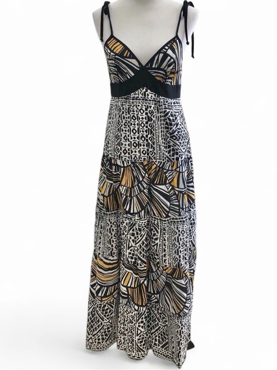 Trina Turk Dresses & Skirts - Trina Turk Black Print Cotton Maxi Dress 6